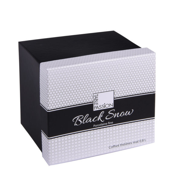 23755302 - Coffret de 4 Tasses Snow noir