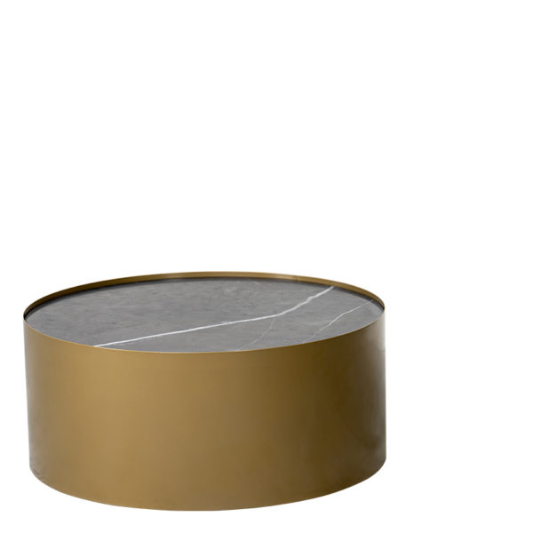 Table Basse ronde marbre noir Virginia