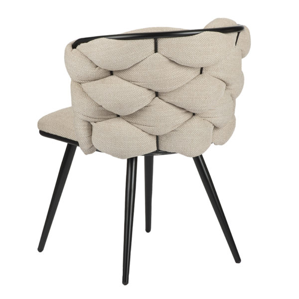 Chaise rock beige 4 - Chaise Rock beige Tissu - lot de 2