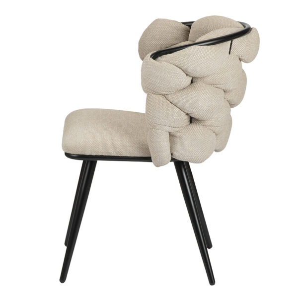 Chaise rock beige 5 - Chaise Rock beige Tissu - lot de 2