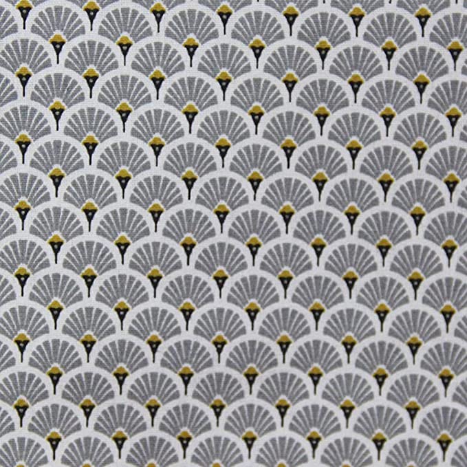 Nappe plastifiée 300X150 cm Eventail gris My Home Collection