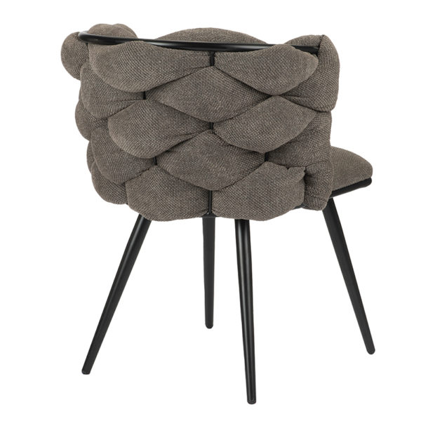 chaise wave taupe 2 - Chaise Rock Taupe tissu - lot de 2