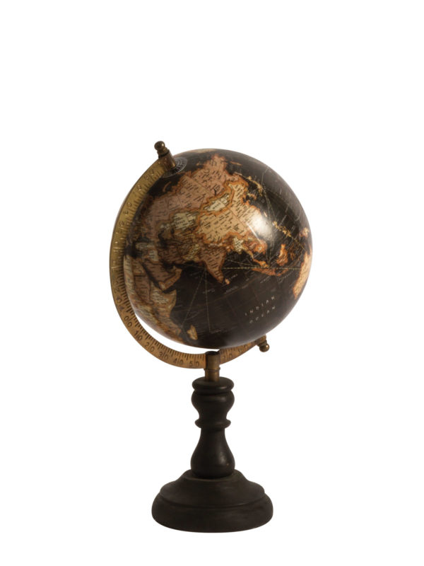 globe 29170 noir - Mappemonde Globe Noir 15 cm
