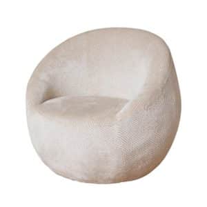 Fauteuil arrondi Gelato Vanille - Accueil